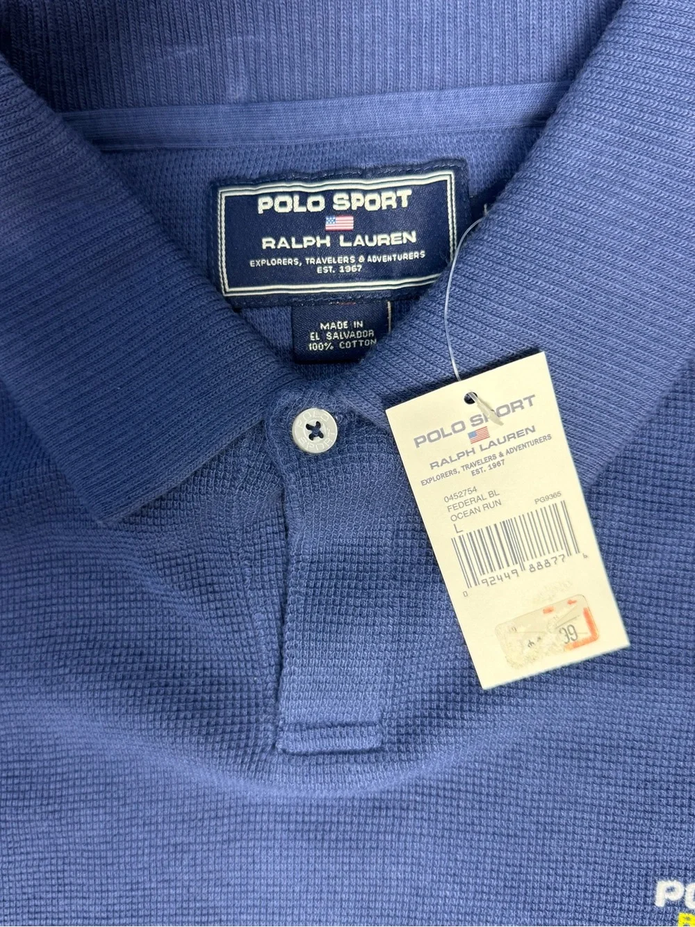 Polo Sport Ralph Lauren Colorblock Polo Shirt Size L Federal Blue / Ocean Run